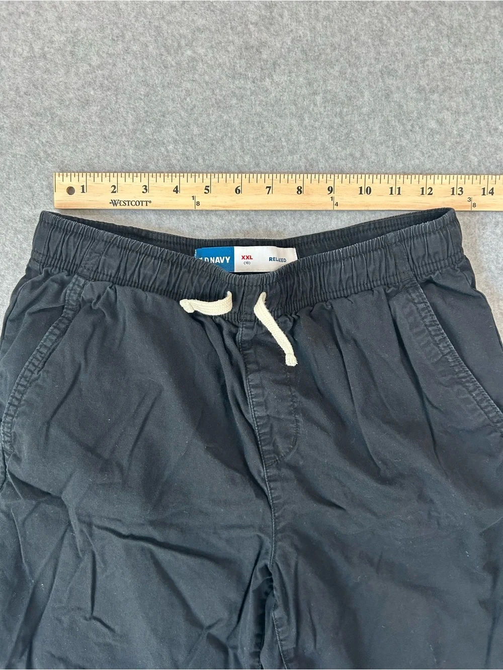 Old Navy Above Knee Black Twill Pull-On Shorts for Boys XXL